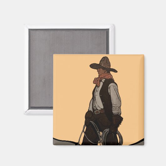 Aimant Couverture du magazine Cowboy par NC Wyeth (Recto/Verso)