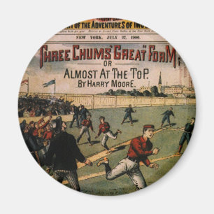 Aimant Couverture du magazine vintage Sports Baseball Tro