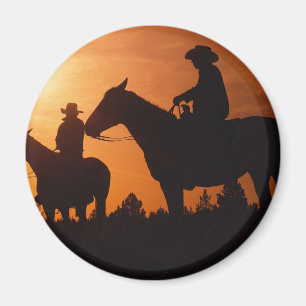 aimant cow-boys sur chevaux