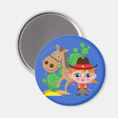 Aimant Cow-girl et cheval (Recto/Verso)