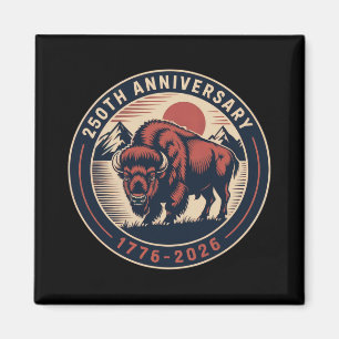 Aimant Cowboy 250e 4 juillet Drapeau 1776 2026 250e anniv
