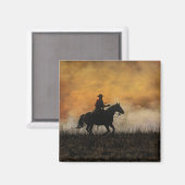 Aimant Cowboy Classique et Cheval (Recto/Verso)
