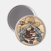Aimant Cowboy du Texas occidental (Recto/Verso)