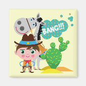 Aimant Cowboy et cheval (Devant)