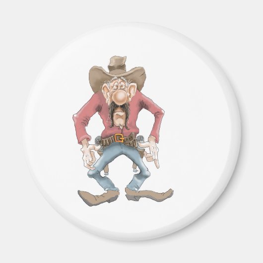 Aimant Cowboy prêt à dessiner (Devant)