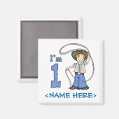 Aimant Cowboy Roper 1er anniversaire (Recto/Verso)