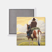 Aimant Cowboy (Vue de dos)Utah (Recto/Verso)
