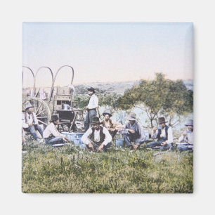 Aimant Cowboys chez Lunch, 1904 (photo)