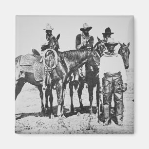 Aimant Cowboys noirs chez Bonham, le Texas, c.1890 (photo