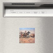 Aimant Cowboys roping a steer, 1897 (huile sur toile) (In Situ (Lave-vaisselle))