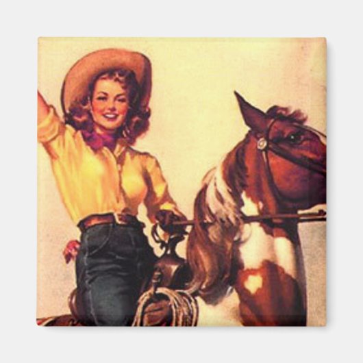 Aimant Cowgirl (Devant)