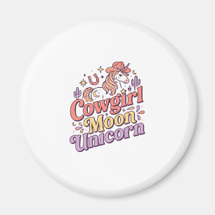 Aimant Cowgirl Licorne Lune Licorne Marchandise Fantaisis