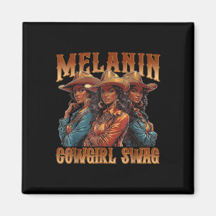 Aimant Cowgirls Mélanine Swag Histoire des Noirs Africain