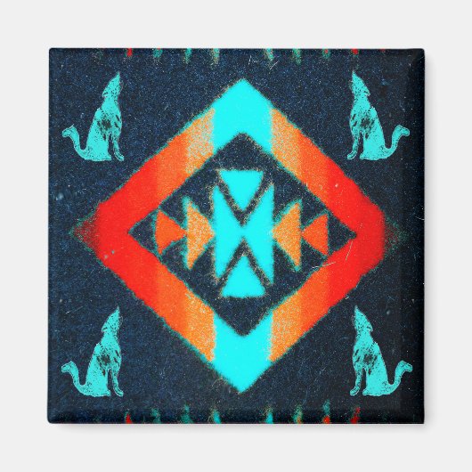 Aimant Coyote bleu (Devant)