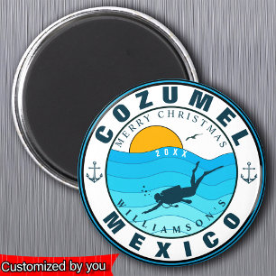 Aimant Cozumel Mexique Plongée Voyage Vacances Souvenir