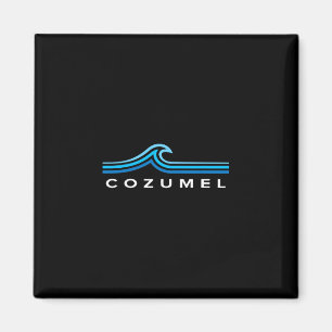 Aimant Cozumel Mexique Vagues Vintage Hommes Femmes Fille