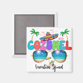 Aimant Cozumel Vacation Squad Soleil, sable et souvenirs (Recto/Verso)