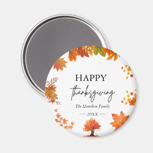 Aimant Cozy Fall Thanksgiving Dinner Party (Recto/Verso)