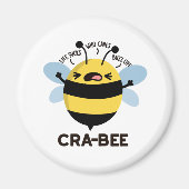Aimant Cra-bee Funny Crabby Bee Pun (Devant)