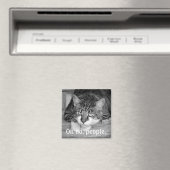 Aimant Crabby Cat, "Oh non, les gens." (In Situ (Lave-vaisselle))