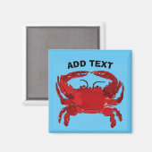 Aimant Crabe bleu bouilli, Maryland, Louisiane, Delaware (Recto/Verso)