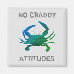 Aimant Crabe Bleu Nautique Pas De Crabby Attitudes