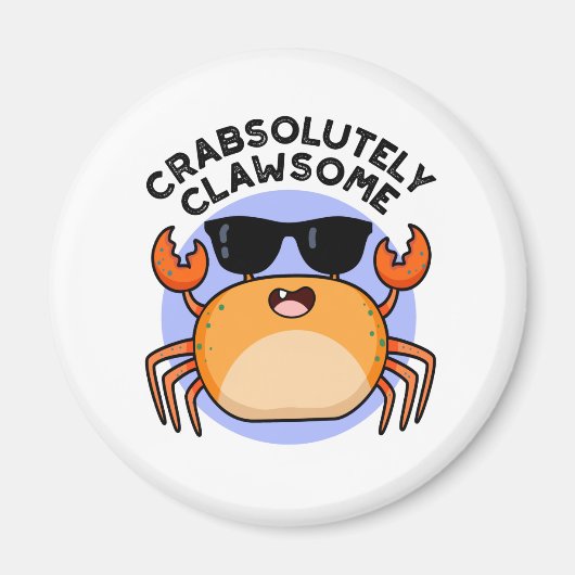 Aimant Crabe Clawsome Funky Crabe Pun (Devant)