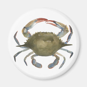Aimant Crabe d'aquarelle - gris