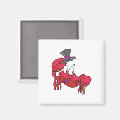 Aimant crabe drôle qui danse (Recto/Verso)