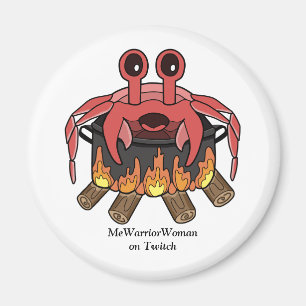 Aimant Crabe en pot, MeWarriorWoman sur Twitch