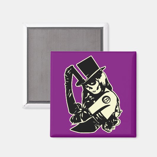 Aimant Crâne à sucre Crâne jour du tatouage mort 0055 (Recto/Verso)