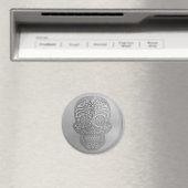 Aimant Crâne à sucre décoratif avec look en acier inoxyda (In Situ (Lave-vaisselle))