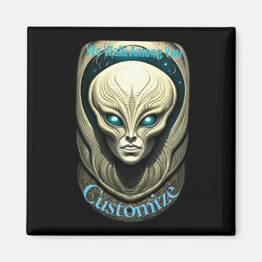 Aimant Crâne Alien Tête Thunder_Cove (Devant)