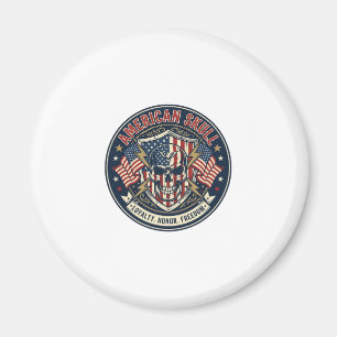 Aimant Crâne Américain Patriotique Crâne Patriotique Dur