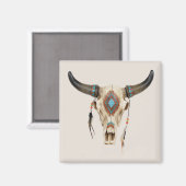 Aimant Crâne animal tribal (Recto/Verso)