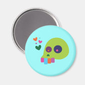 Aimant Crâne arc en ciel coloré (Recto/Verso)