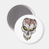 Aimant crâne cérébral fissuré (Recto/Verso)