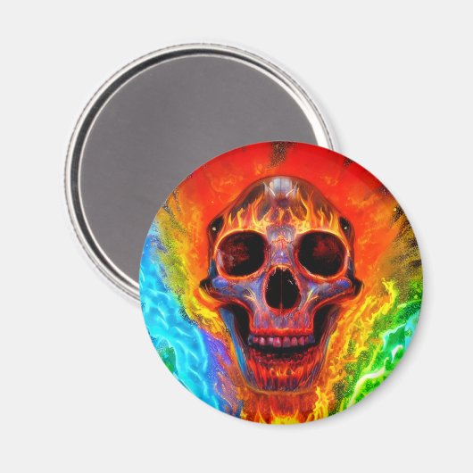 Aimant Crâne couleur (Recto/Verso)
