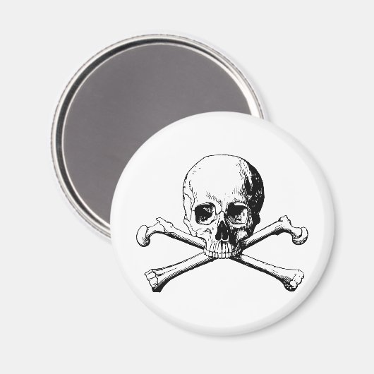 Aimant Crâne croisé (Recto/Verso)