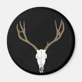 Aimant Crâne de cerf mulet personnalisable (Devant)