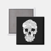 Aimant Crâne de chat Kitty Skeleton Halloween Goth Punk E (Recto/Verso)