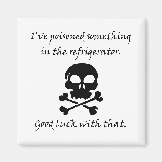 Aimant Crâne de réfrigérateur embouteillé (Devant)