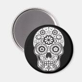 Aimant Crâne de sucre souriant (Recto/Verso)