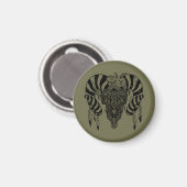 Aimant Crâne de taureau tribal (Recto/Verso)