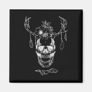 Aimant Crâne d'Halloween Boho