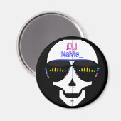 Aimant Crâne Dj - Customisé (Recto/Verso)