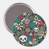 Aimant Crâne en fleurs (Recto/Verso)