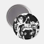 Aimant Crâne et anneaux (Recto/Verso)