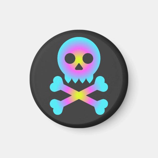 Aimant Crâne et os croisés (Devant)