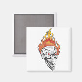Aimant Crâne flamboyant (Recto/Verso)